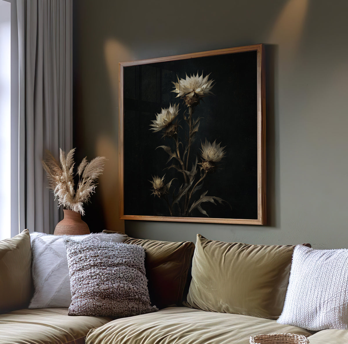 Gothic Floral Art Print - Dark Academia Poster Wall Art