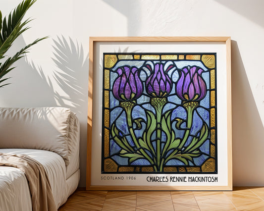 Rennie Mackintosh Thistle Print – Art Nouveau Wall Art - Art Deco Poster