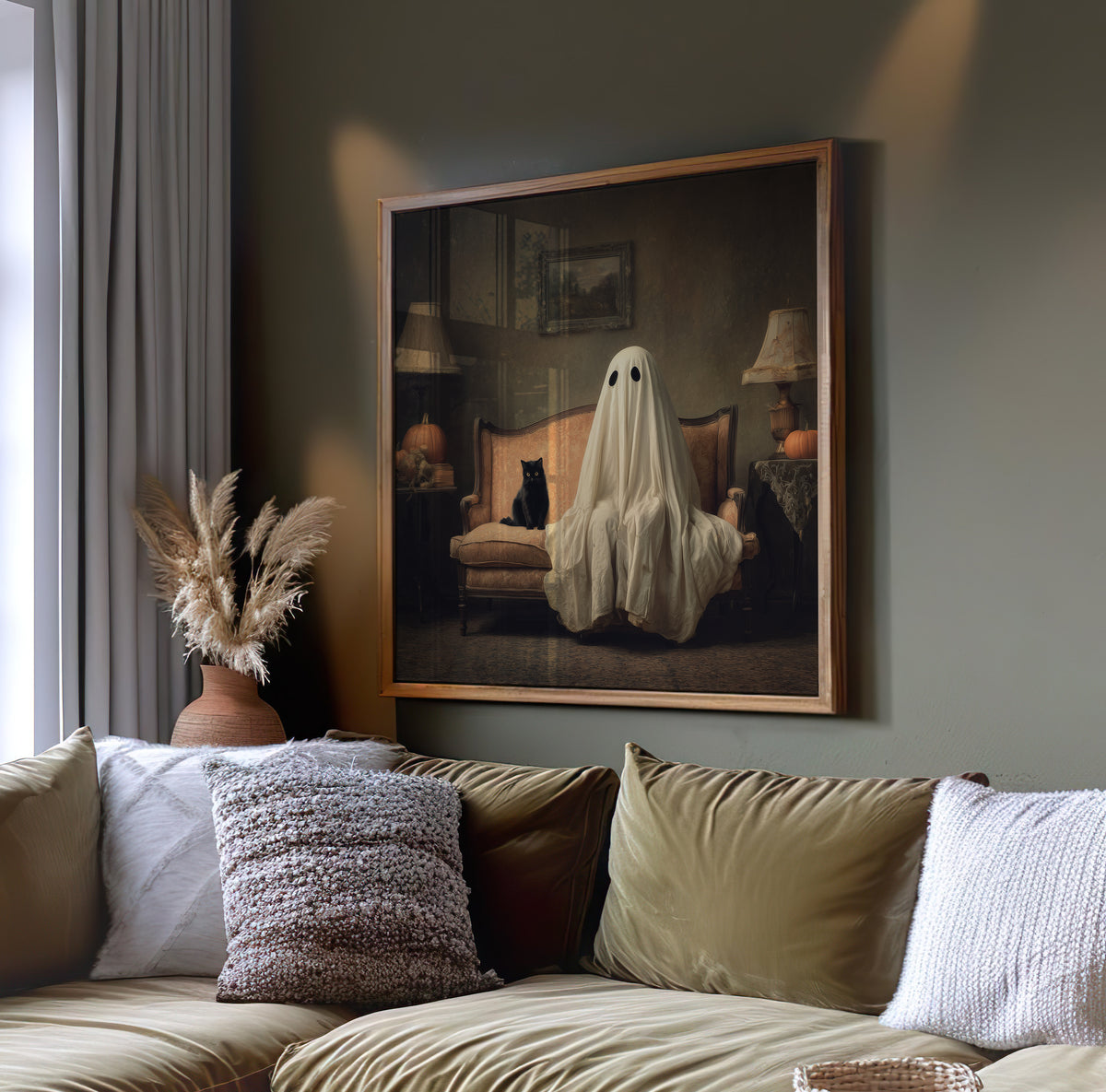 Ghost Halloween Print - Gothic Wall Art - Spooky Poster