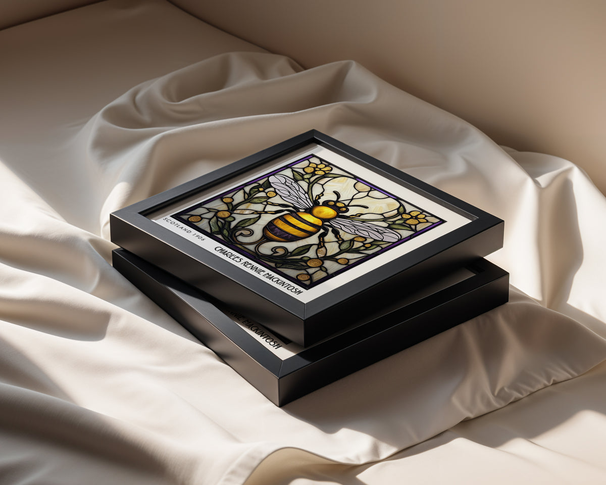 Charles Rennie Mackintosh Bee Print – Insect Wall Art - Art Deco Poster