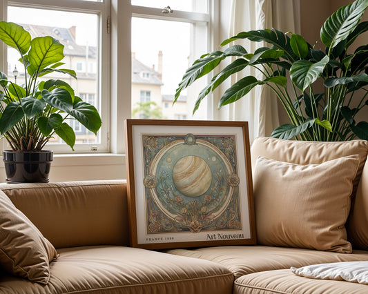 Jupiter Art Nouveau Print - Art Deco Poster - Vintage Botanical Wall Art