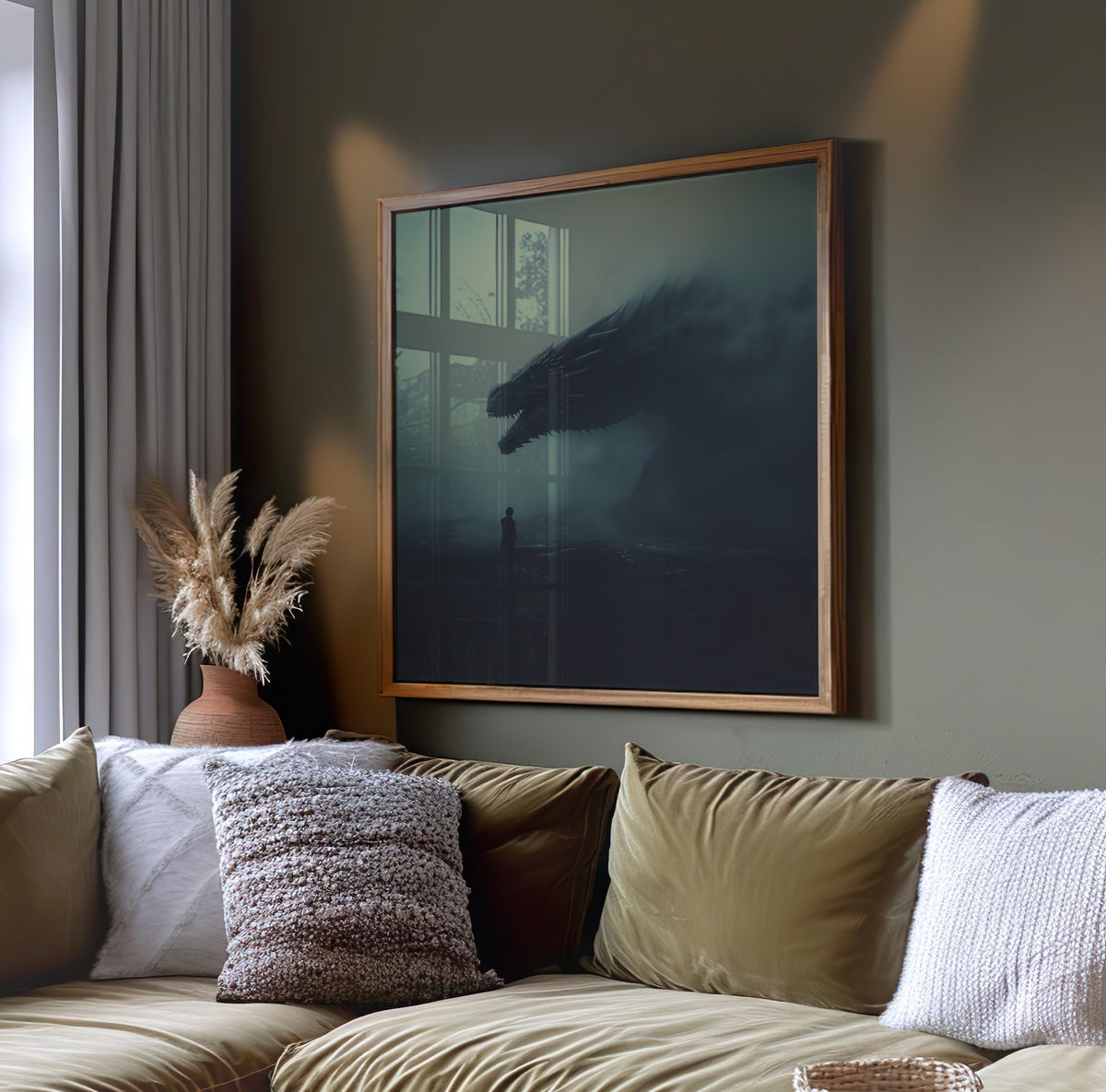 Gothic Dragon Wall Art - Fantasy Poster - Dark Academia Print