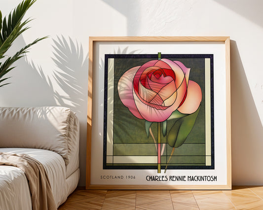 Rennie Mackintosh Print –Floral Wall Art - Art Deco Poster