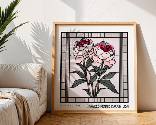 Rennie Mackintosh Print – Floral Wall Art - Art Deco Poster