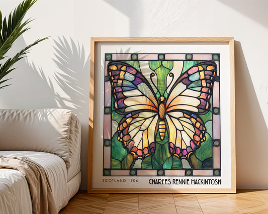 Rennie Mackintosh Butterfly Print – Insect Wall Art - Art Deco Poster