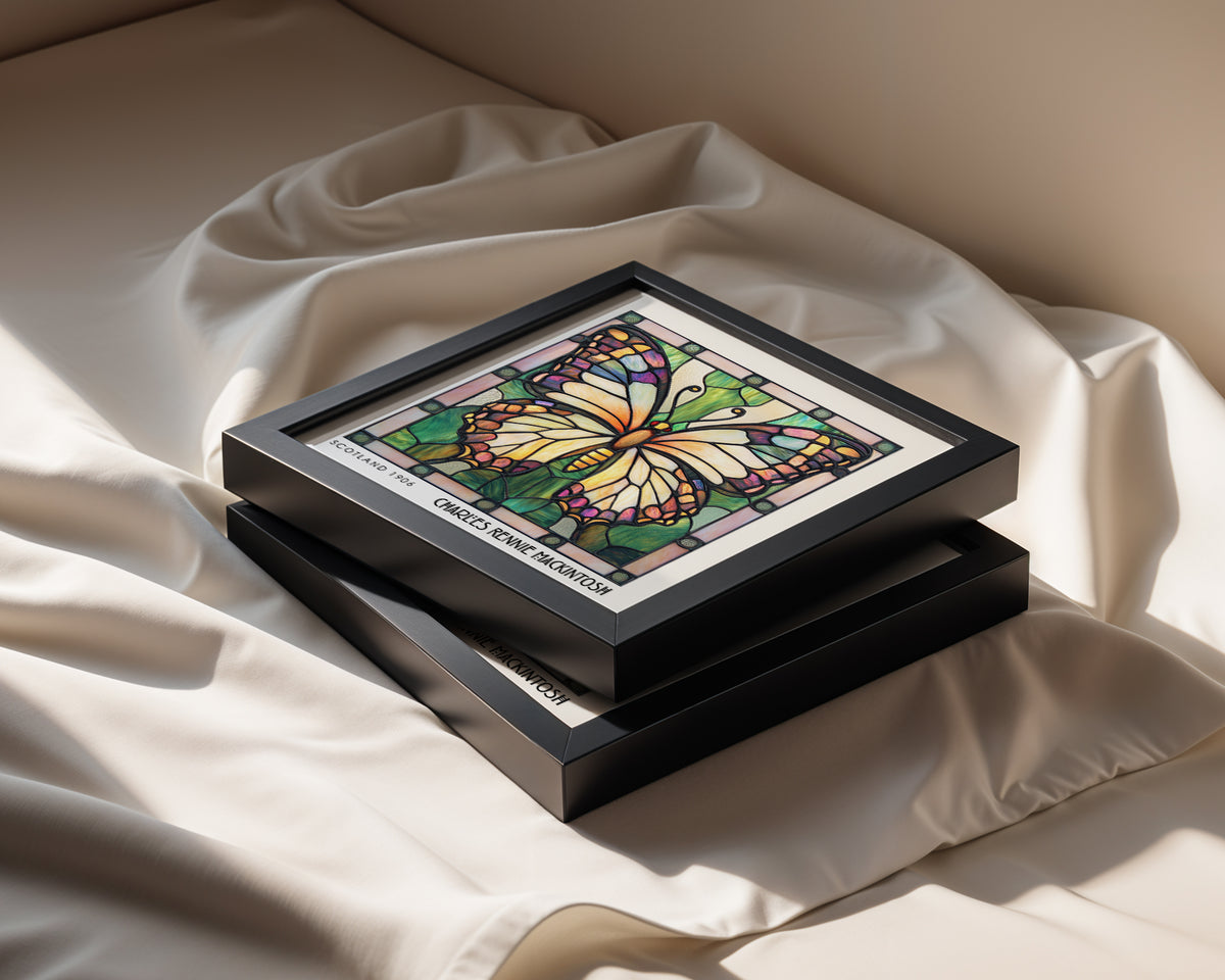 Rennie Mackintosh Butterfly Print – Insect Wall Art - Art Deco Poster