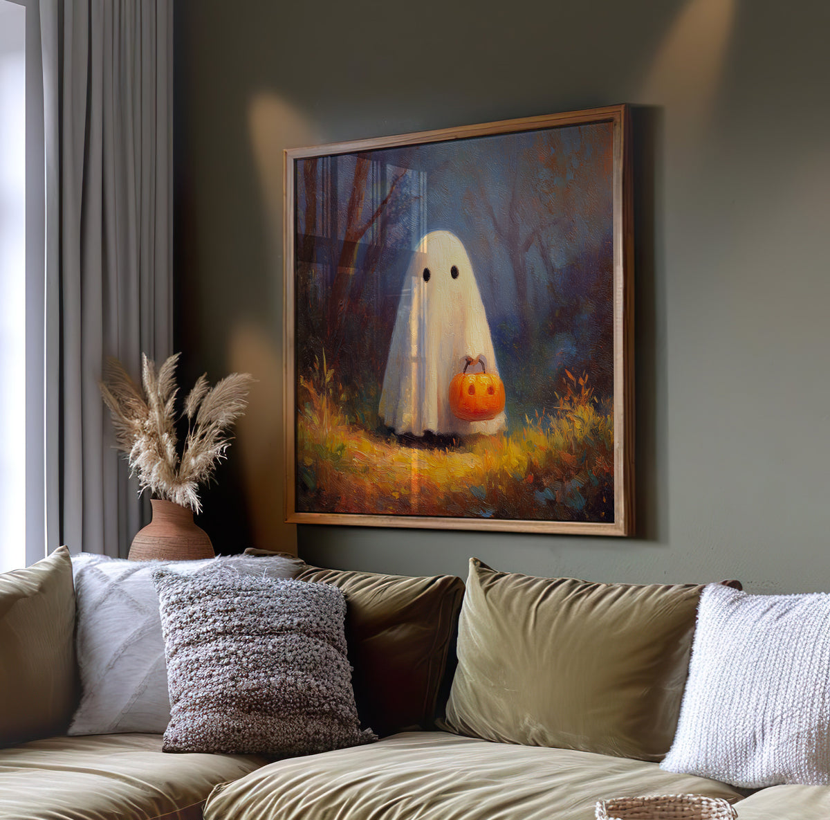 Cute Ghost Print – Spooky Halloween Wall Art