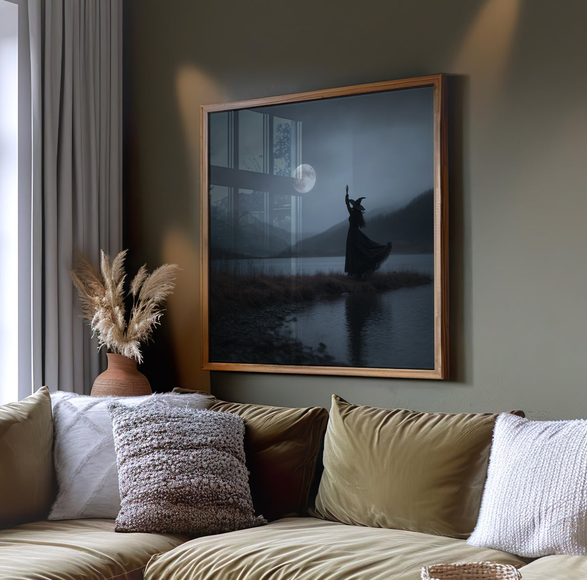 Gothic Witch Print -Dark Academia Poster - Spooky Wall Art