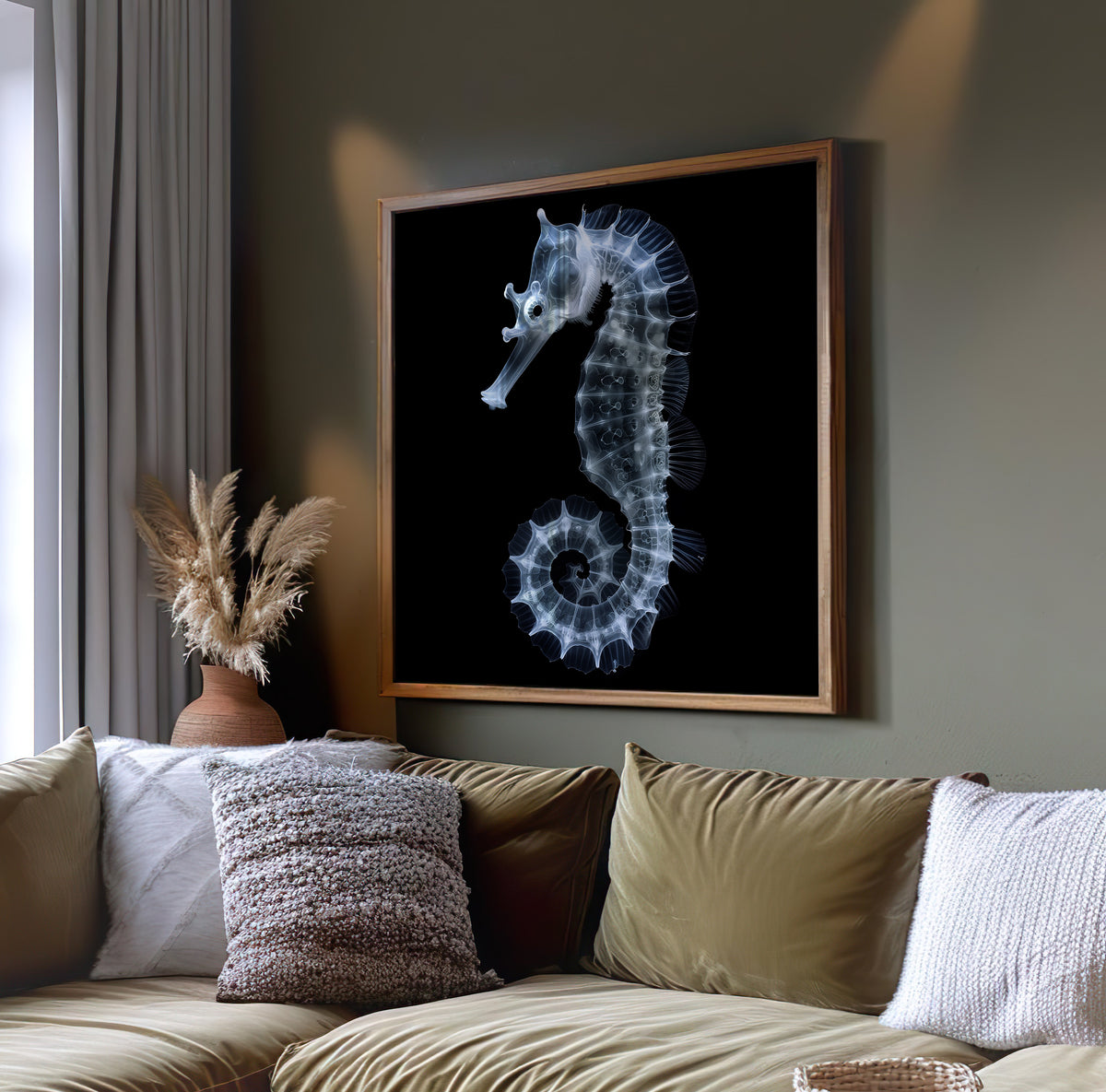Seahorse Print - Gothic Decor - Ocean Poster