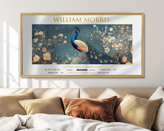 William Morris Peacock Art Print: Vintage Botanical Wall Decor