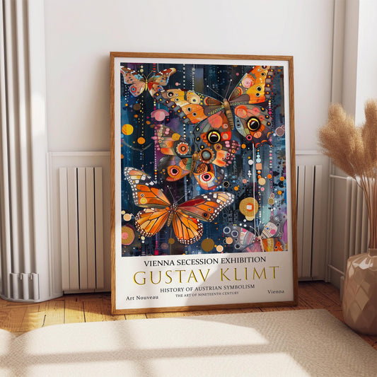 Gustav Klimt Print – Art Nouveau Wall Art | Butterfly Decor on Premium Paper