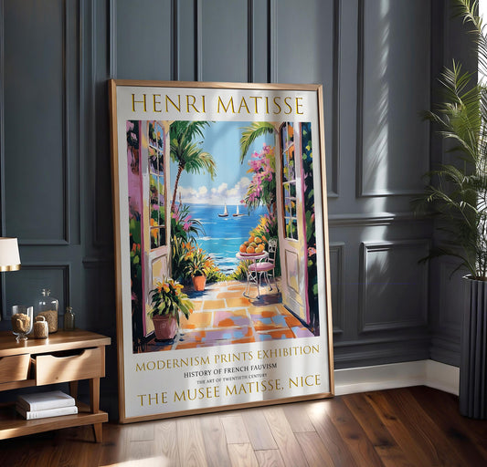 Henri Matisse Print: Open Window, Mediterranean Coastal Art