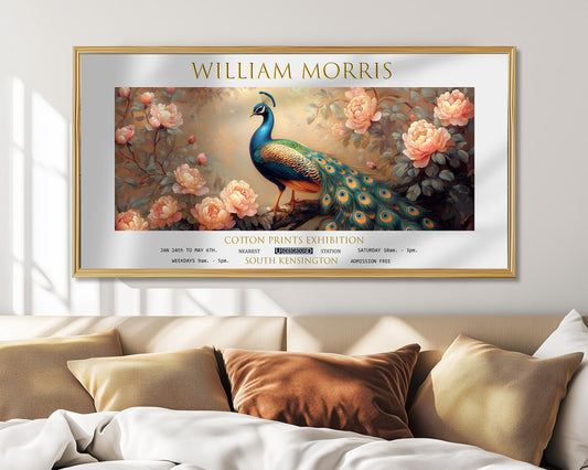 William Morris Peacock Print: Vintage Botanical Wall Art