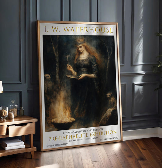 John William Waterhouse Print: Gothic Witchcraft Art, Pre-Raphaelite Decor
