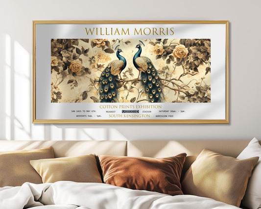 William Morris Peacocks Art Print: Vintage Botanical Textiles