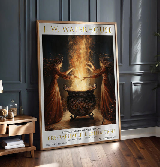 Art Print: The Magic Circle by John William Waterhouse, Pre-Raphaelite
