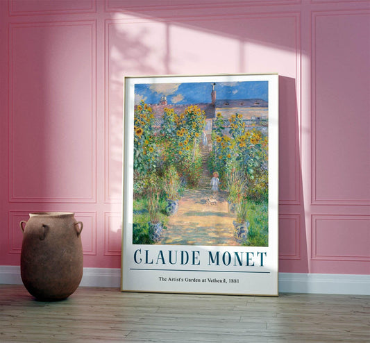 Claude Monet 'Artist's Garden' Print: Vintage French Floral Decor