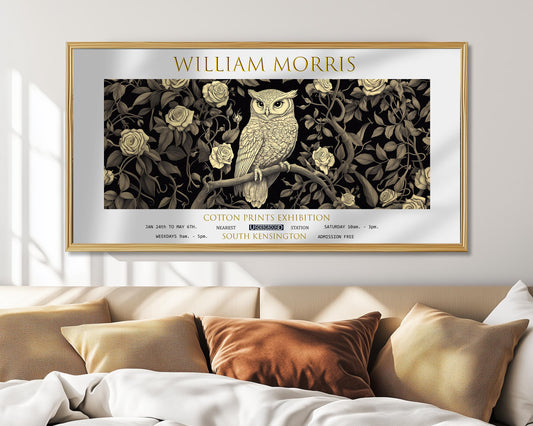 William Morris Owl Print: Vintage Botanical Art, Textiles Design