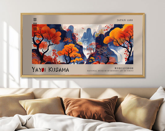 Japanese Landscape Art – Panoramic Wall Print – Mountain Scene
