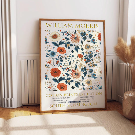 William Morris Exhibition Poster: Vintage Floral Art Print