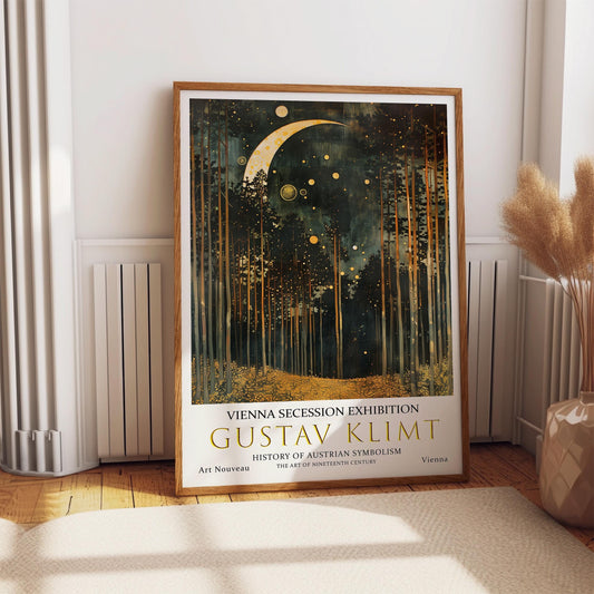 Gustav Klimt Poster – Vintage Wall Art | Moon And Stars Art Print