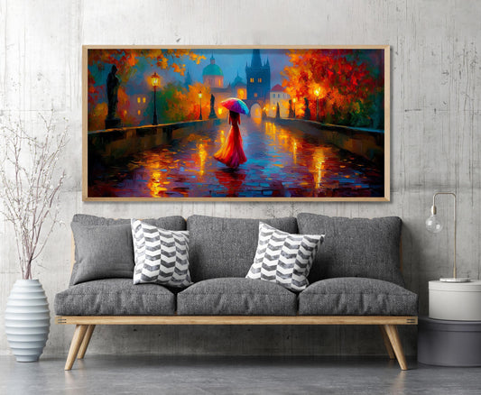 Charles Bridge Prague Panoramic Print