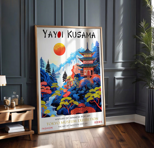 Yayoi Kusama 'Red Sun' Print – Japanese Temple Art Poster