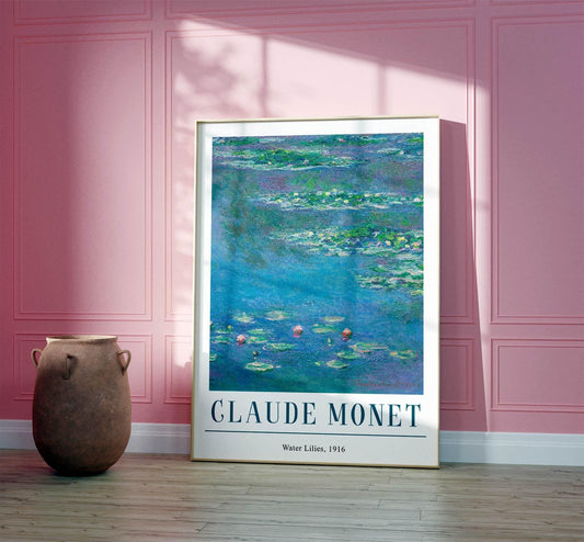 Claude Monet Water Lilies Print: Vintage Floral Impressionist Art