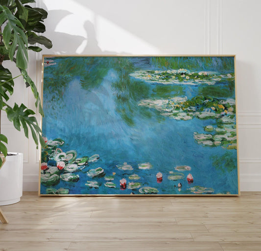 Monet Water Lilies Art Print: Vintage Impressionist Home Decor