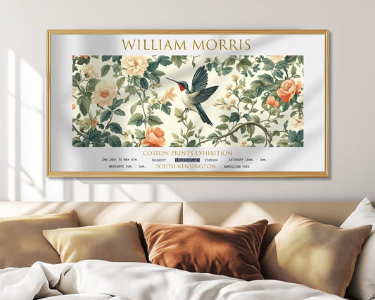 William Morris Hummingbird Panoramic Print – William Morris Poster