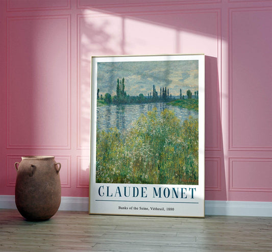Claude Monet 'Banks of the Seine' Print: Vintage French Impressionism