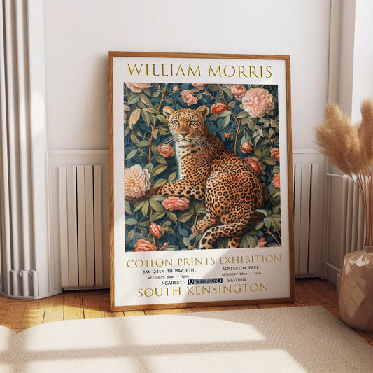 William Morris Leopard Print: Vintage Floral Wall Art