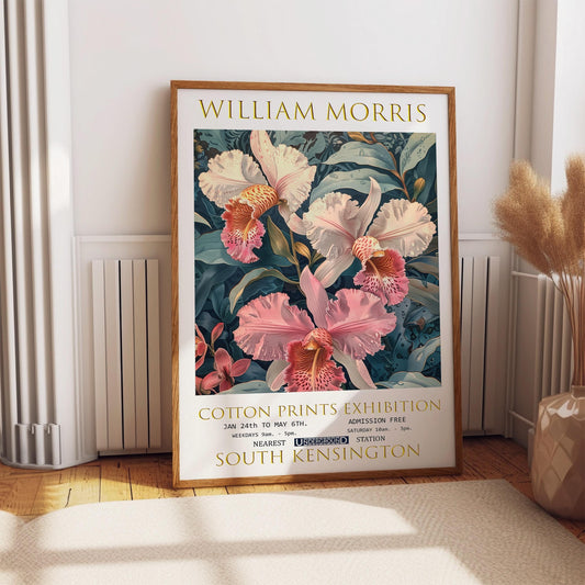 William Morris Orchid Print - Vintage Floral Art on Premium Matte Paper