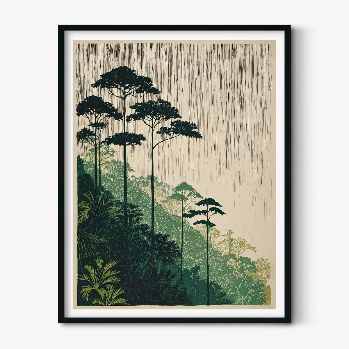 Rainforest Print, Tropical Forest Wall Art, Jungle Landscape Poster, Nature Home Decor