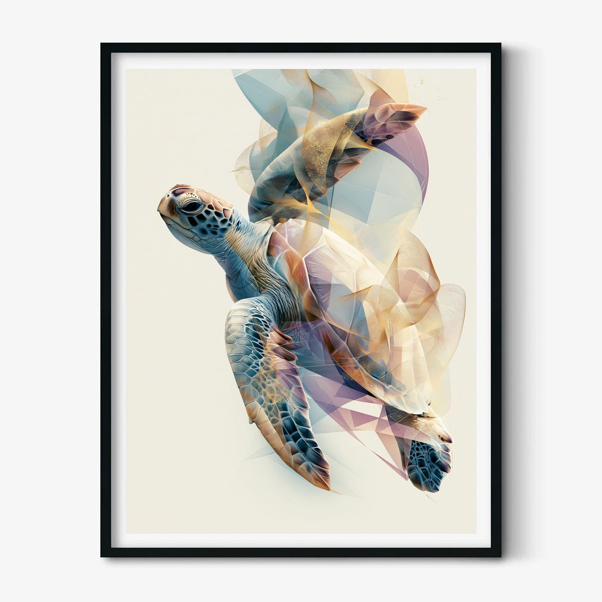 Sea Turtle Poster, Ocean Animal Print, Coastal Bathroom Wall Art