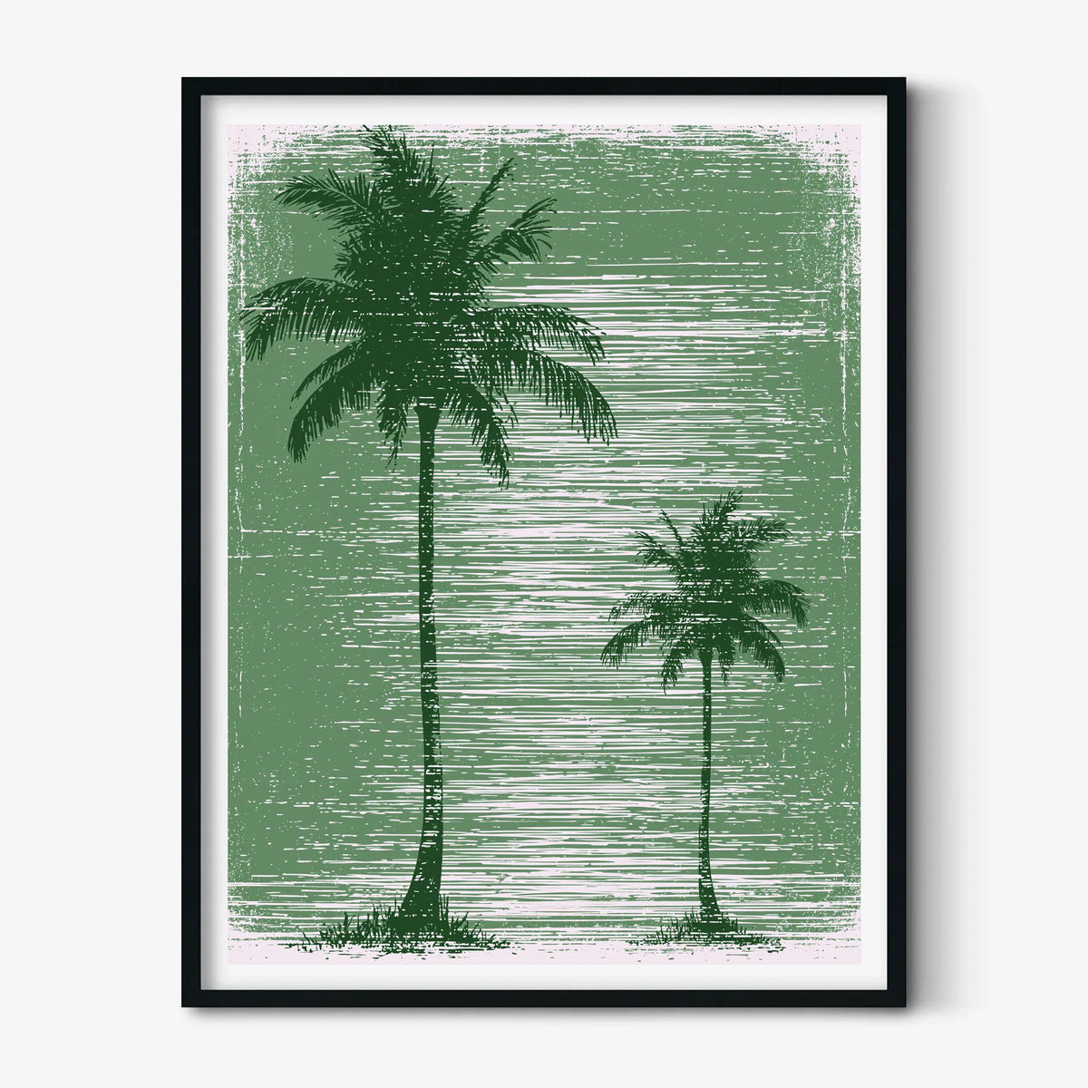 Green Palm Tree Wall Art, Tropical Poster Print, Beach House Picture, Coastal Summer Wall Decor