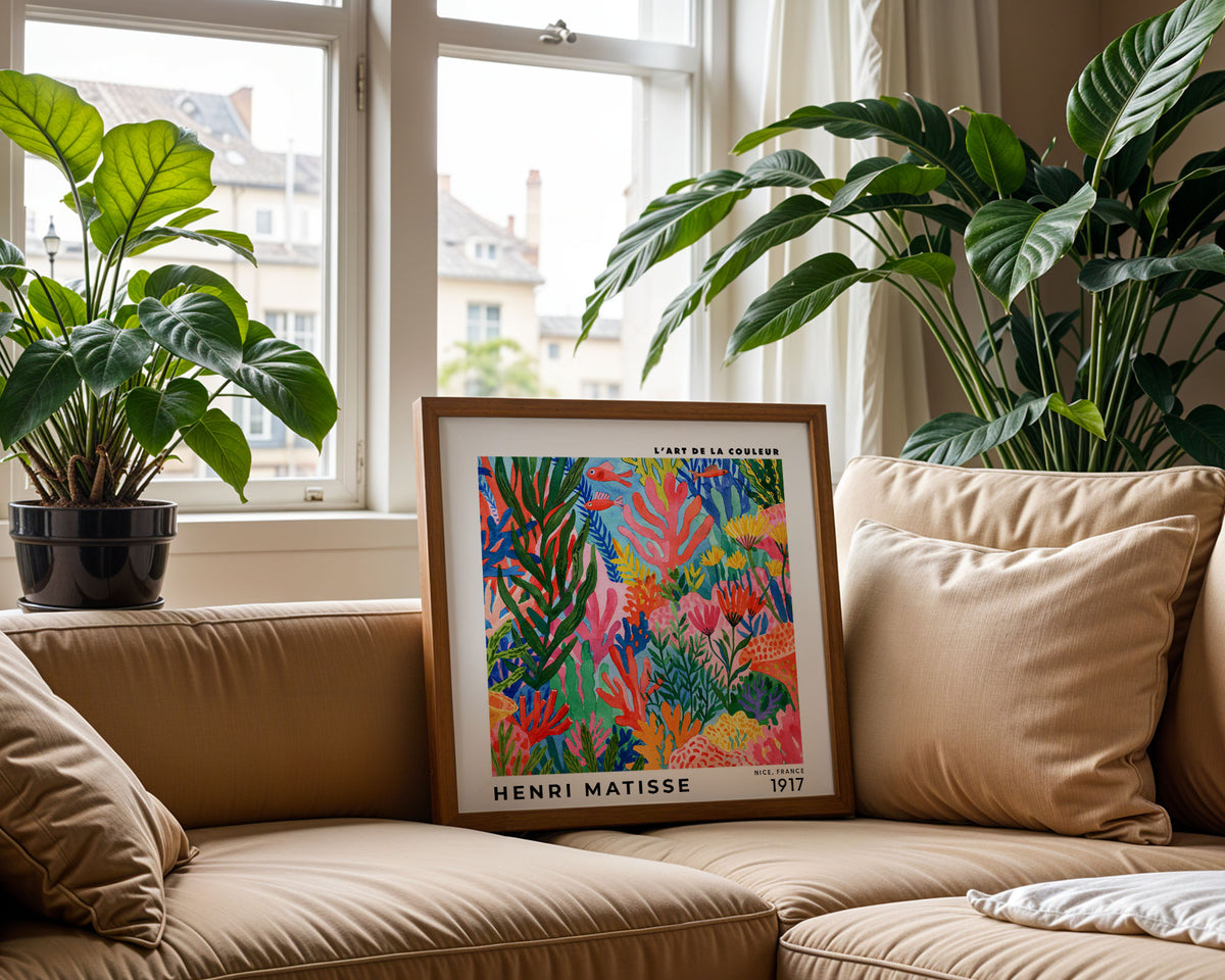 Henri Matisse Inspired Coral Reef Print | Colourful Ocean Art