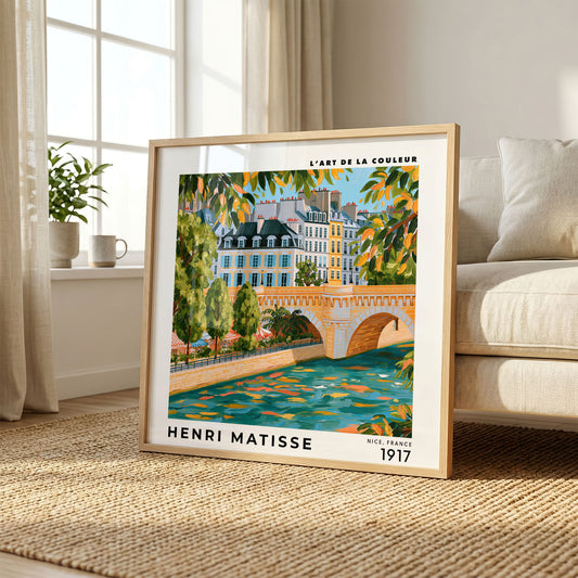 Henri Matisse Inspired Paris Bridge Print | French City Art