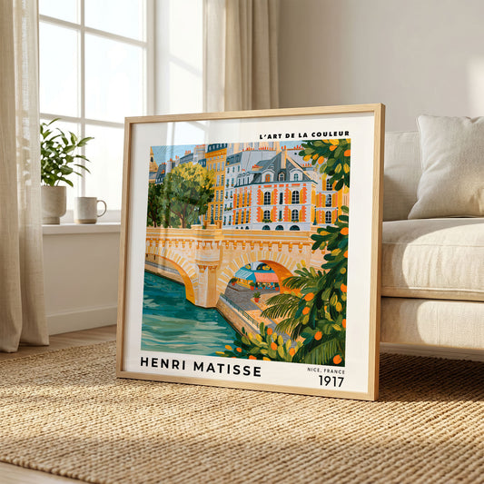 Henri Matisse Inspired Paris Riverside Print | French Wall Art