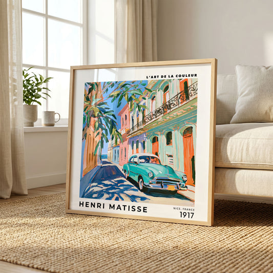 Henri Matisse Inspired Vintage Car Print | Tropical Street Art