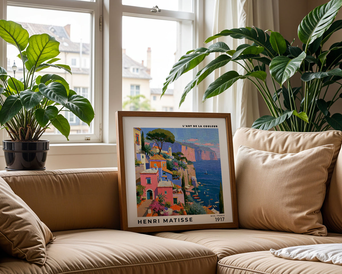 Henri Matisse Inspired Coastal Village Print | Mediterranean Art