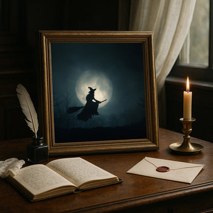 Witch Gothic Art Print - Dark Academia Poster Wall Art