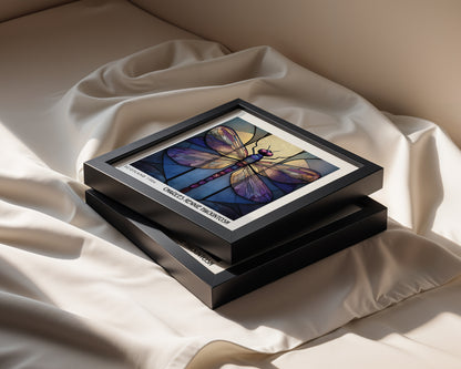 Charles Rennie Mackintosh Stained Glass Dragonfly Print – Art Nouveau Wall Art - Art Deco Poster