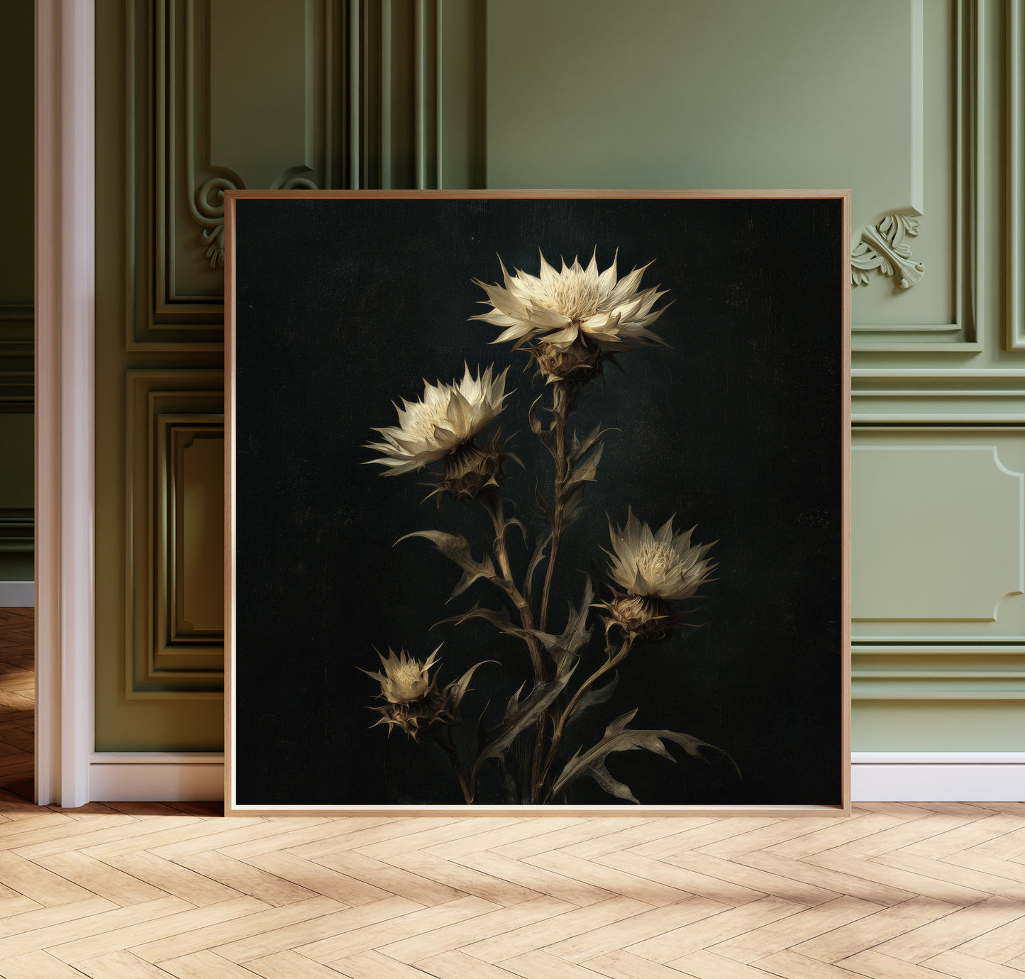 Gothic Floral Art Print - Dark Academia Poster Wall Art