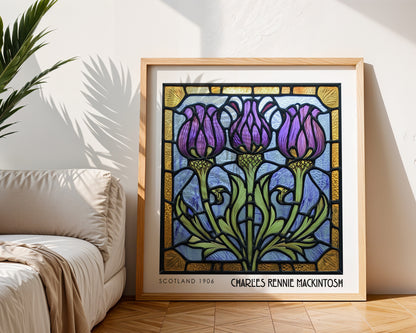 Rennie Mackintosh Thistle Print – Art Nouveau Wall Art - Art Deco Poster