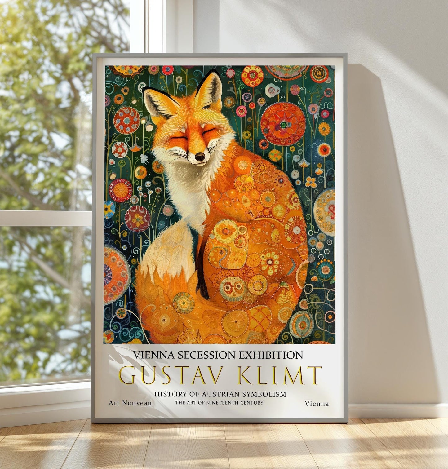 Gustav Klimt Print – Art Nouveau Poster | Vintage Wall Art, Fox Decoration