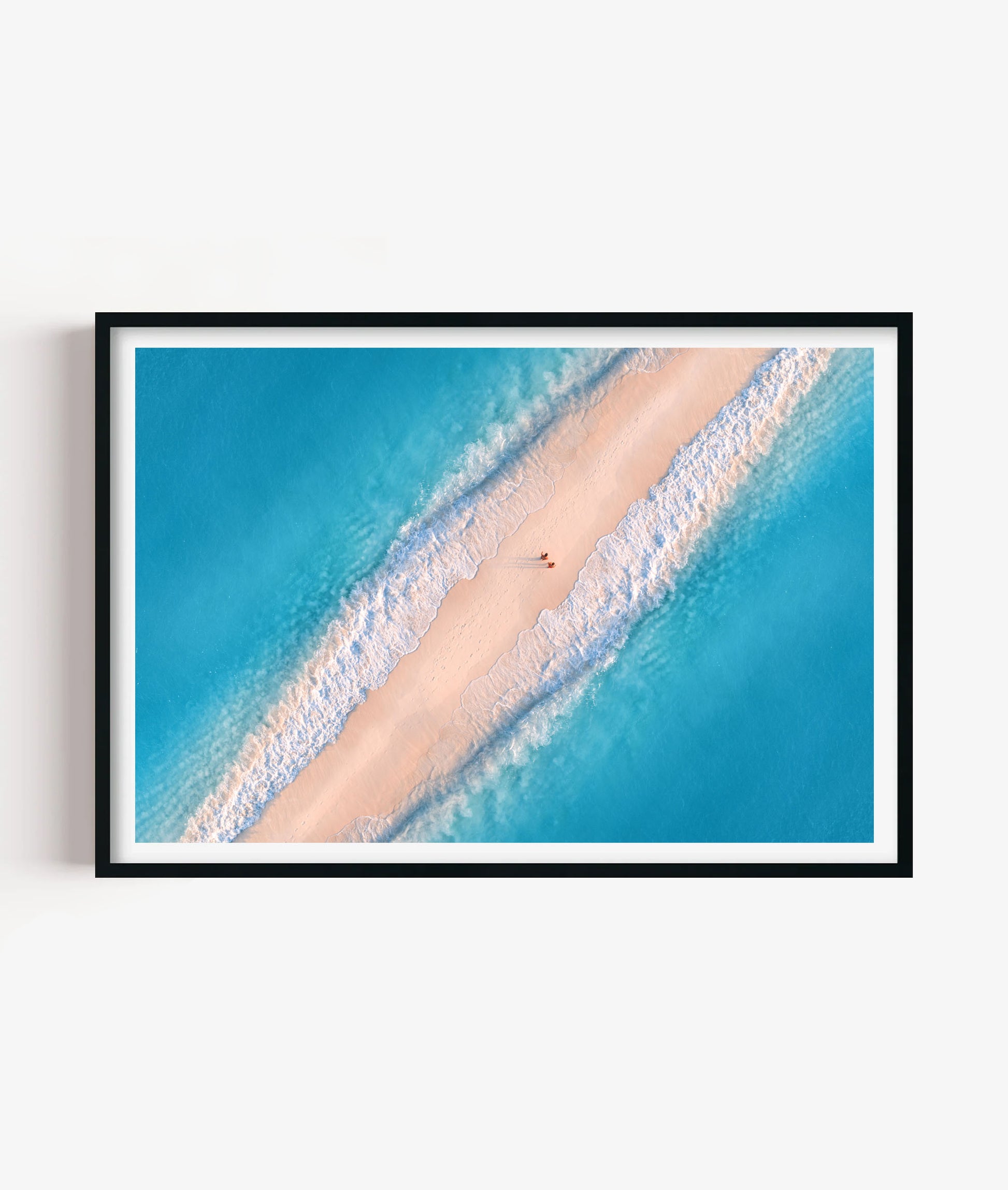 Aerial Sandbar Print, Tropical Ocean Photography Wall Art Poster, Coastal Beach Decor