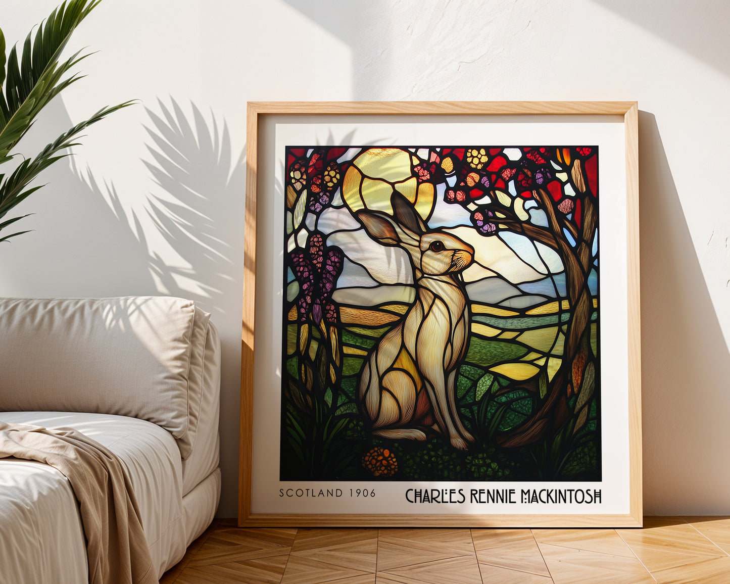 Charles Rennie Mackintosh Hare Print – Animal Wall Art - Art Deco Poster