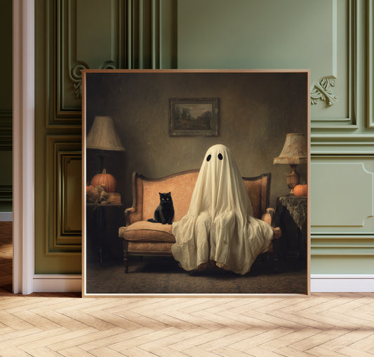 Ghost Halloween Print - Gothic Wall Art - Spooky Poster