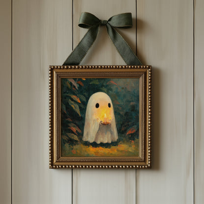 Ghost Halloween Print - Gothic Wall Art - Whimsical Poster